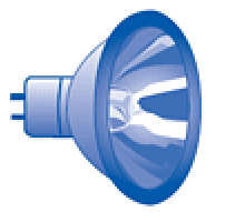 Лампа галогенная c рефлектором 35W 230V, 51х40 GU5.3, холодный белый (HE 51 35 GU5.3 A40) Космос