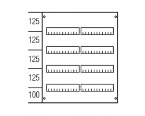 ABB Пластрон размером 600х500мм с прорезями 2 ряда, 4 рейки (AS24), ABB Пластрон размером 600х500мм с прорезями 2 ряда, 4 рейки (AS2, AS24