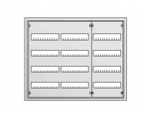 ABB Шкаф распределительный навесной (стальная дверь) 144 мод. 674х824х140 IP43 (AT43), ABB Шкаф распределительный навесной (стальная дверь) 144 мод. 67, AT43