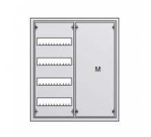 ABB Шкаф распределительный навесной (стальная дверь) 48 мод.+монт. плата 674х574х140 IP43 (AT42M)