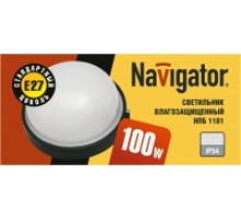 Navigator Светильник NBL-R1-100-E27/BL круг черный 100Вт, IP54, 94815 (NBL-R1-100-E27/BL)